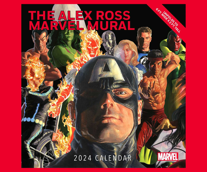 Alex Ross Marvel Mural 2024 Oversized Wall Calendar