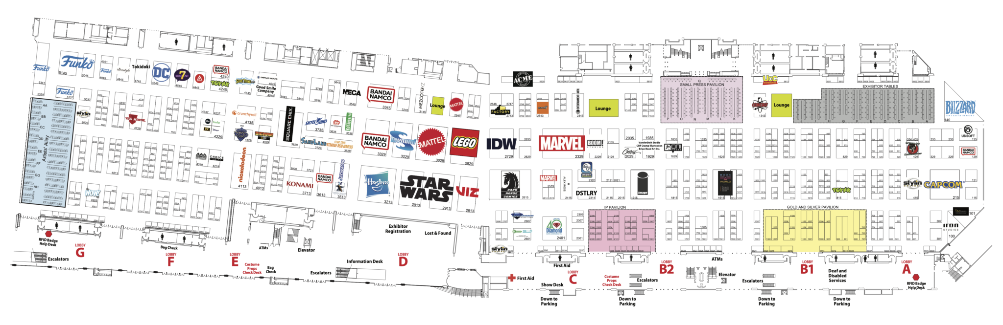 Comic Con 2023 Exhibit Hall Map 2 2048x665 